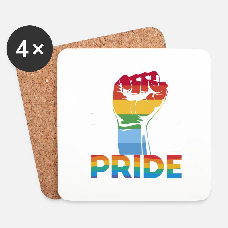 Pride - Coasters (set of 4) - white