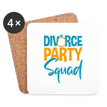 Divorce Party Squad 4 - Untersetzer (4er-Set) - Weiß - Vorne