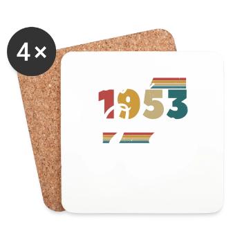 Birthday present June 1953 - Coasters (set of 4) - white - Front