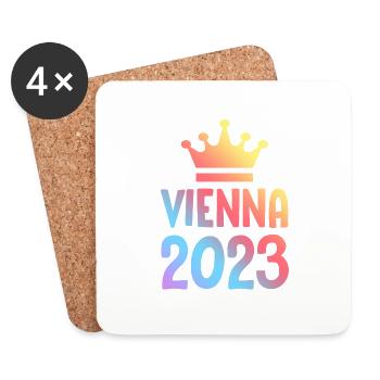 Vienna 2023 Wien Krone - Untersetzer (4er-Set) - Weiß - Vorne
