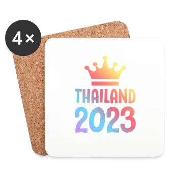 Thailand 2023 Krona - Coasters (set of 4) - white - Front