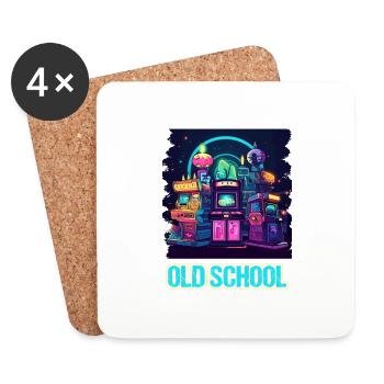 Arcade Gaming Retro Slots Games 80s Gamer - Coasters (set of 4) - white - Front