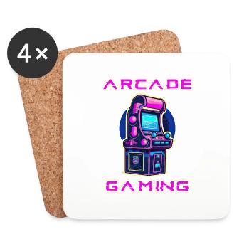 Arcade Gaming Retro Slots Games 80s Gamer - Coasters (set of 4) - white - Front