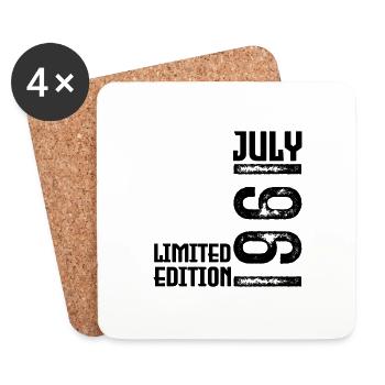 Gift July 1961. Birthday July 1961. - Coasters (set of 4) - white - Front