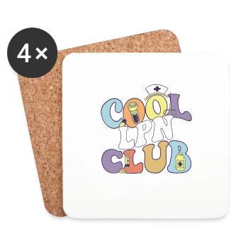 Cool Lpn Club Infirmière Autorisée Médical - Dessous de verre (lot de 4) - blanc - Devant