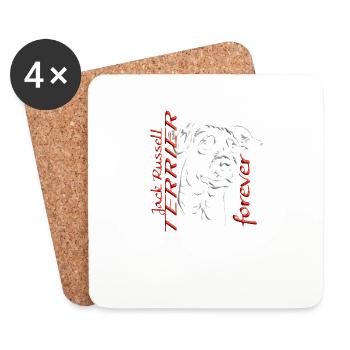 Accessoires pour chiens Terrier Propriétaires de chiens - Dessous de verre (lot de 4) - blanc - Devant