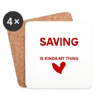 Saving Animals Is Kinda My Thing 4 - Untersetzer (4er-Set) - Weiß - Vorne