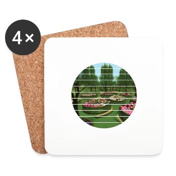 Jardinage Jardinage Jardinier Jardinier Jardinier - Dessous de verre (lot de 4) - blanc - Devant