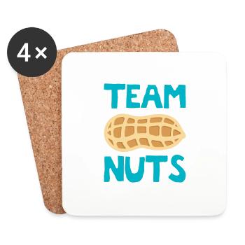 Pregnancy Quote Team Nuts Funny Team Boy Gender - Coasters (set of 4) - white - Front