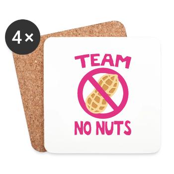 Sex Reveal Team Keine Nüsse Mädchen Matching - Untersetzer (4er-Set) - Weiß - Vorne