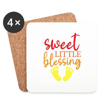 Sweet Little Blessing 2 - Untersetzer (4er-Set) - Weiß - Vorne