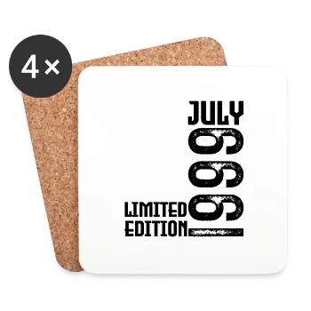 Gift July 1999 anniversary July 1999. Jul - Coasters (set of 4) - white - Front