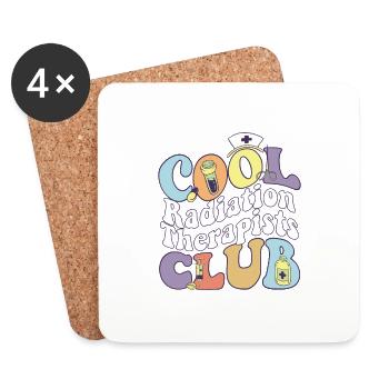 Cool Radiation Therapists Club Rad Tech Squad - Coasters (set of 4) - white - Front