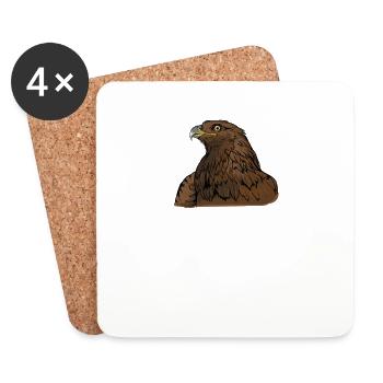 Steinadler I Goldadler Greifvogel Motiv für - Untersetzer (4er-Set) - Weiß - Vorne