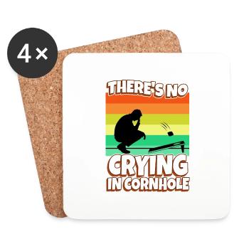 Theres no crying in cornhole - Untersetzer (4er-Set) - Weiß - Vorne