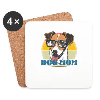 Hundezubehör Terrier Hundebesitzer - Untersetzer (4er-Set) - Weiß - Vorne