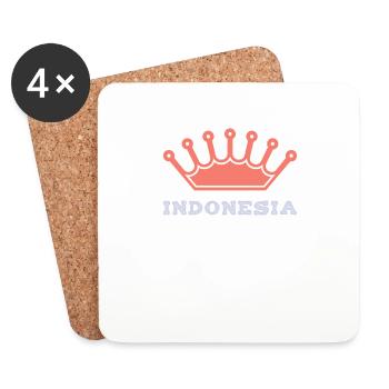 Indonesia 23 Trikot 2023 - Untersetzer (4er-Set) - Weiß - Vorne