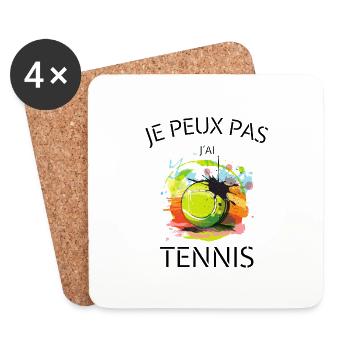 JE PEUX PAS JE AI TENNIS - Dessous de verre (lot de 4) - blanc - Devant