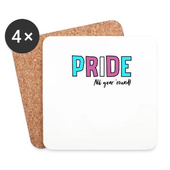 Pride LGBT love wins, we are queer and proud - Coasters (set of 4) - white - Front