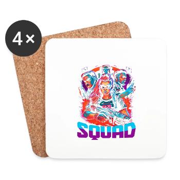 Laser Tag Squad 5 - Dessous de verre (lot de 4) - blanc - Devant