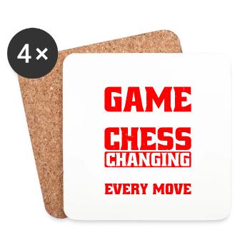 Life Is Like A Game Of Chess - Untersetzer (4er-Set) - Weiß - Vorne