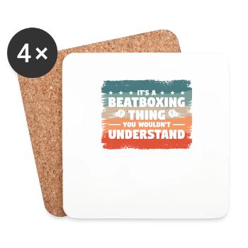 C’est une chose de beatboxing que vous ne comprendriez pas - Dessous de verre (lot de 4) - blanc - Devant