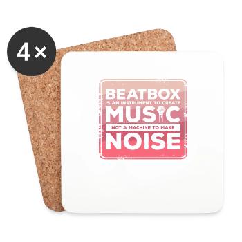 Beatbox est un instrument pour créer de la musique, pas un - Dessous de verre (lot de 4) - blanc - Devant