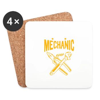 World's Best Mechanic Father of All Time Proud - Coasters (set of 4) - white - Front