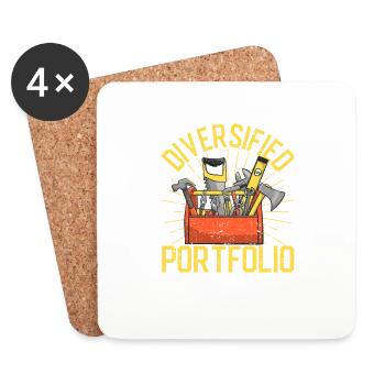 Portefeuille diversifié de mécaniques amusantes - Dessous de verre (lot de 4) - blanc - Devant
