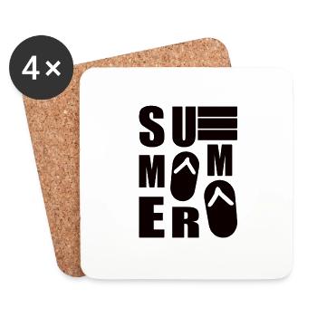 Summer - Coasters (set of 4) - white - Front