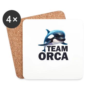Team Orca - Embrace the Power of the Ocean's - Untersetzer (4er-Set) - Weiß - Vorne