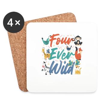Four Ever Wild 51 - Untersetzer (4er-Set) - Weiß - Vorne