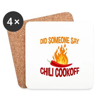 Quelqu’un a-t-il dit Chili Cookoff 2 - Dessous de verre (lot de 4) - blanc - Devant