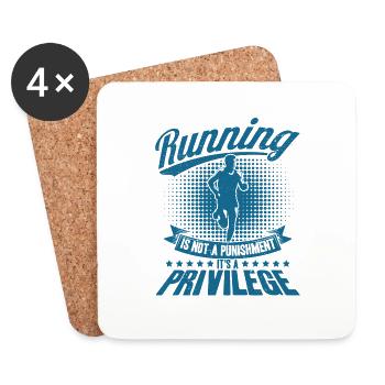Ultrarunning Trail Running Marathon Runner Cadeau - Dessous de verre (lot de 4) - blanc - Devant