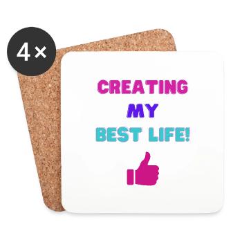 Creating My Best Life - Coasters (set of 4) - white - Front