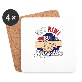 Pas Kiwi mais un voyageur de campagne de soutien Nouveau - Dessous de verre (lot de 4) - blanc - Devant