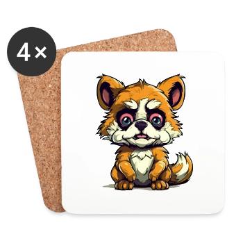 Zouzou the streum - Coasters (set of 4) - white - Front