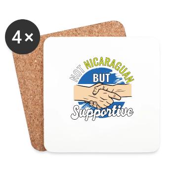 Pas nicaraguayen mais un voyageur de campagne solidaire - Dessous de verre (lot de 4) - blanc - Devant