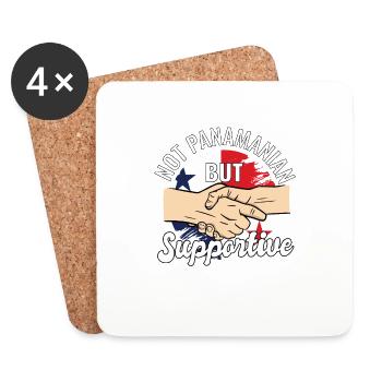 Pas panaméen mais voyageur de campagne solidaire - Dessous de verre (lot de 4) - blanc - Devant