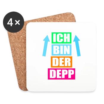 Junggesellenabschied Poltern Polterabend JGA - Untersetzer (4er-Set) - Weiß - Vorne