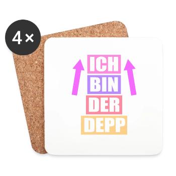 Junggesellenabschied Poltern Polterabend JGA - Untersetzer (4er-Set) - Weiß - Vorne