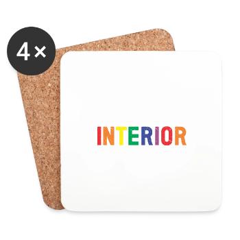 Interior Designer Gift Interior Decoration Designer - Coasters (set of 4) - white - Front