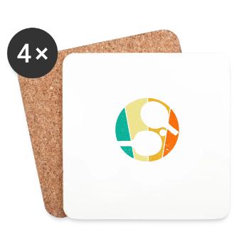 Personne ne bat papa Drôle de joueur de tennis de table - Dessous de verre (lot de 4) - blanc - Devant