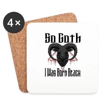 Satan Beelzebub Teufel Gothic Pentagram Mystisch - Untersetzer (4er-Set) - Weiß - Vorne