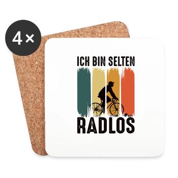 Rennrad Radsport Rennräder Rennradfahrer - Untersetzer (4er-Set) - Weiß - Vorne