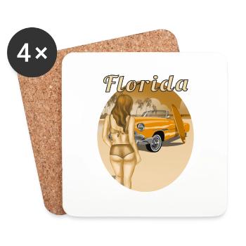 Florida - Coasters (set of 4) - white - Front