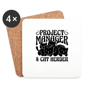 Project Manager & Team Leader Project Manager - Coasters (set of 4) - white - Front