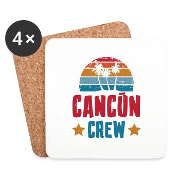 Cancun Crew - Untersetzer (4er-Set) - Weiß - Vorne