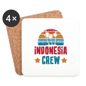 Indonesia Crew - Coasters (set of 4) - white - Front