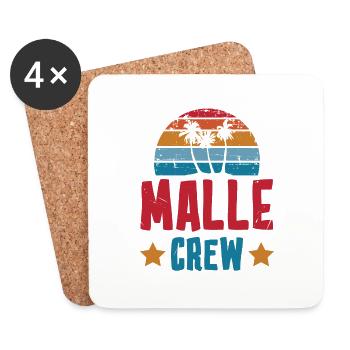Malle Crew - Coasters (set of 4) - white - Front